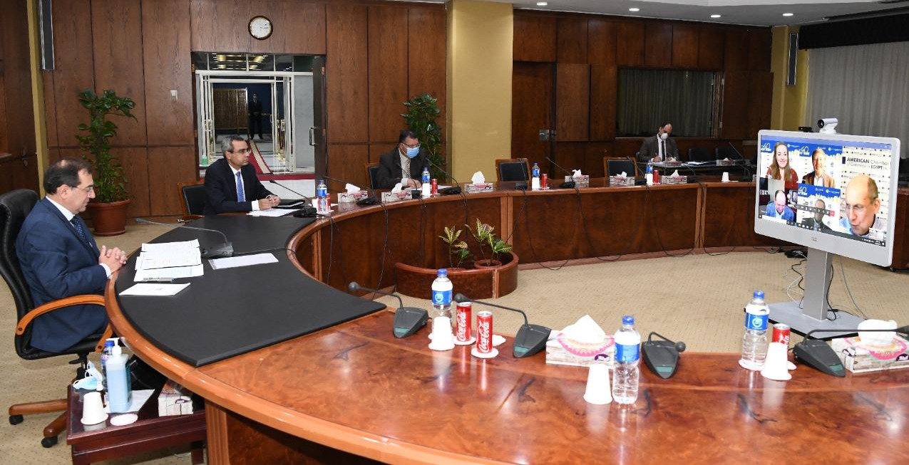 وزير البترول المصري خلال حلقة نقاشية مع مجلس الأعمال المصري الأميركي وغرفة التجارة الأميركية