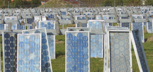 إعادة تدوير الألواح الشمسية