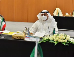 وزير الطاقة السعودي وزير انفط الكويتي محمد الفارس - الصورة من واس (17 مارس 2021)