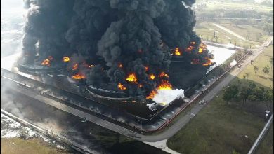 Photo of حريق ضخم يُغلق ثاني أكبر مصفاة للبوكسيت في جامايكا
