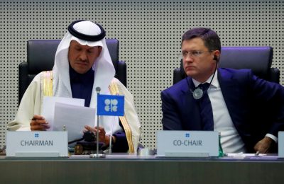 وزير الطاقة السعودي الأمير عبدالعزيز بن سلمان ونائب رئيس الوزراء الروسي ألكسندر نوفاك