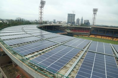 ملعب كريكيت يعمل بنظام الطاقة الشمسية