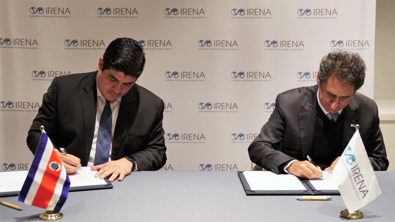 جانب من توقيع اتفاقية الشراكة مع كوستاريكا- الصورة من آيرينا