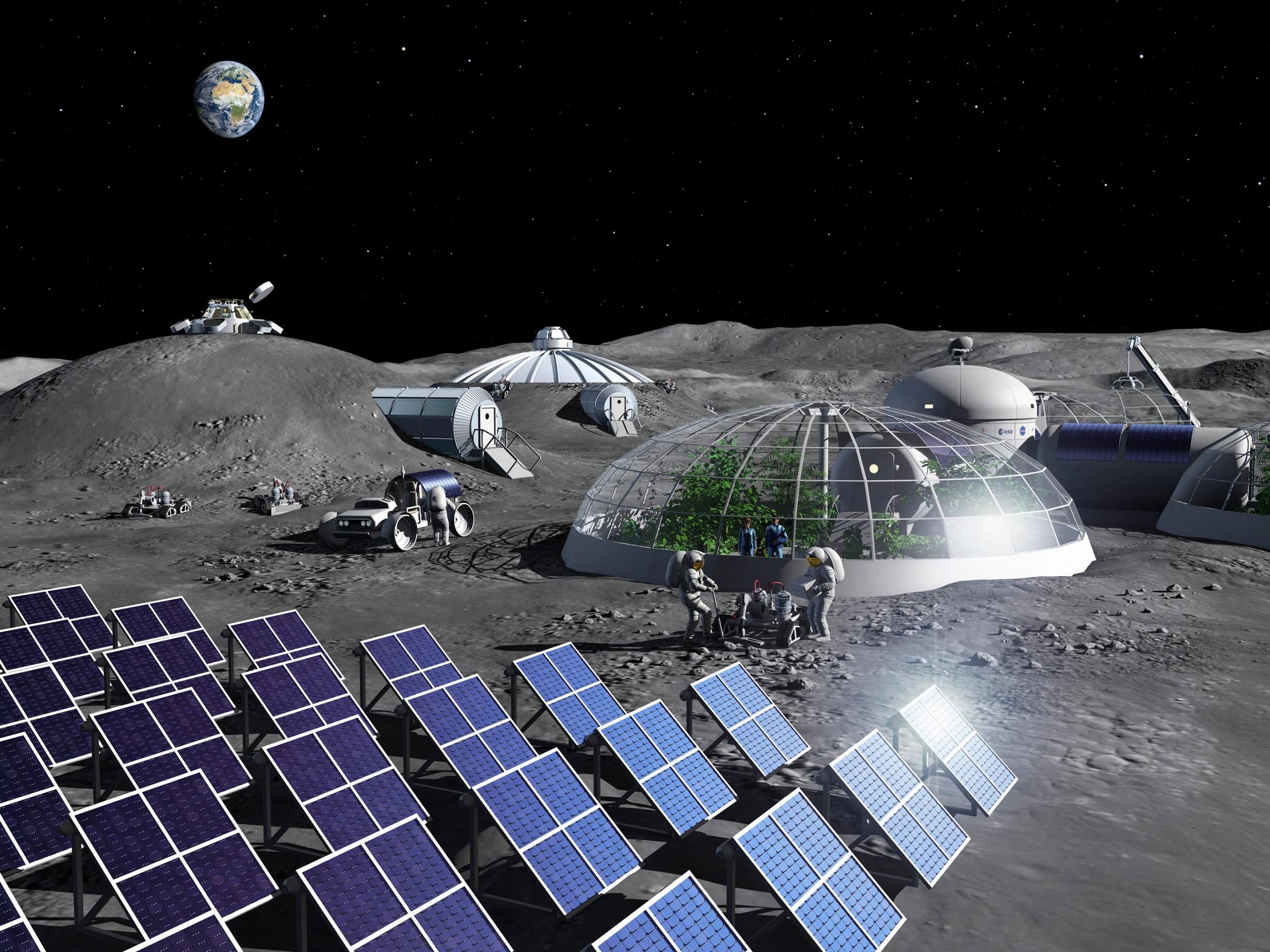 إنتاج خلايا شمسية على سطح القمر