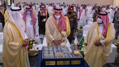 جانب من تدشين مشروعات الكهرباء الجديدة في السعودية