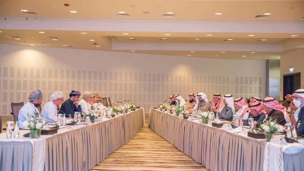 وزير الطاقة السعودي عبدالعزيز بن سلمان خلال لقائه وزير الطاقة والمعادن في سلطنة عمان