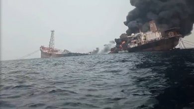 Photo of جحيم في البحر.. انفجار سفينة نفط في نيجيريا (فيديو وصور)