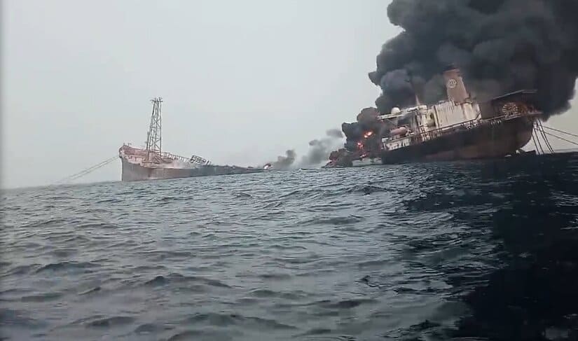 انفجار سفينة نفط في نيجيريا