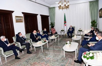 وزير الخارجية الإيطالي يجري مباحثات في الجزائر- الصورة من وكالة الأنباء الجزائرية