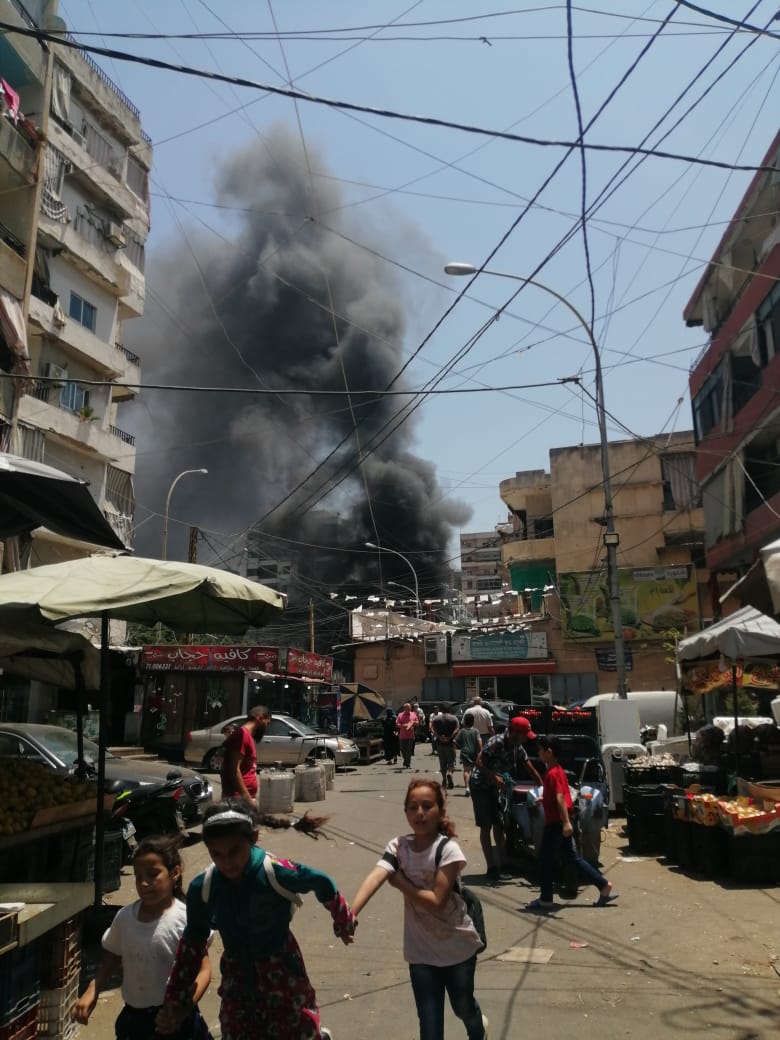 انفجار مولد كهربائي وخزان وقود في بيروت