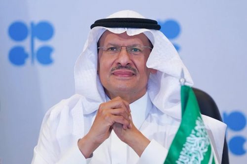 وزير الطاقة السعودي خلال اجتماعات أوبك+