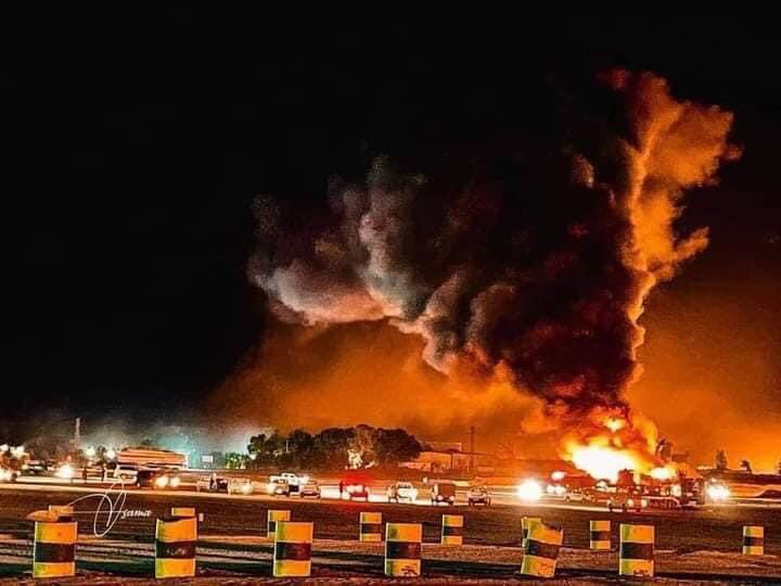 حريق حقل الانتصار النفطي في ليبيا