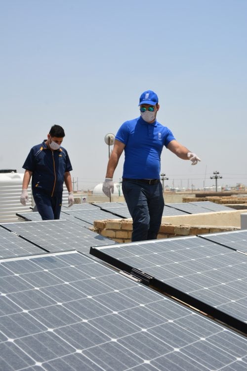 تركيب ألواح الطاقة الشمسية في العراق