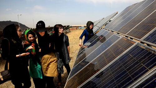 أحد مشروعات الطاقة الشمسية في إيران