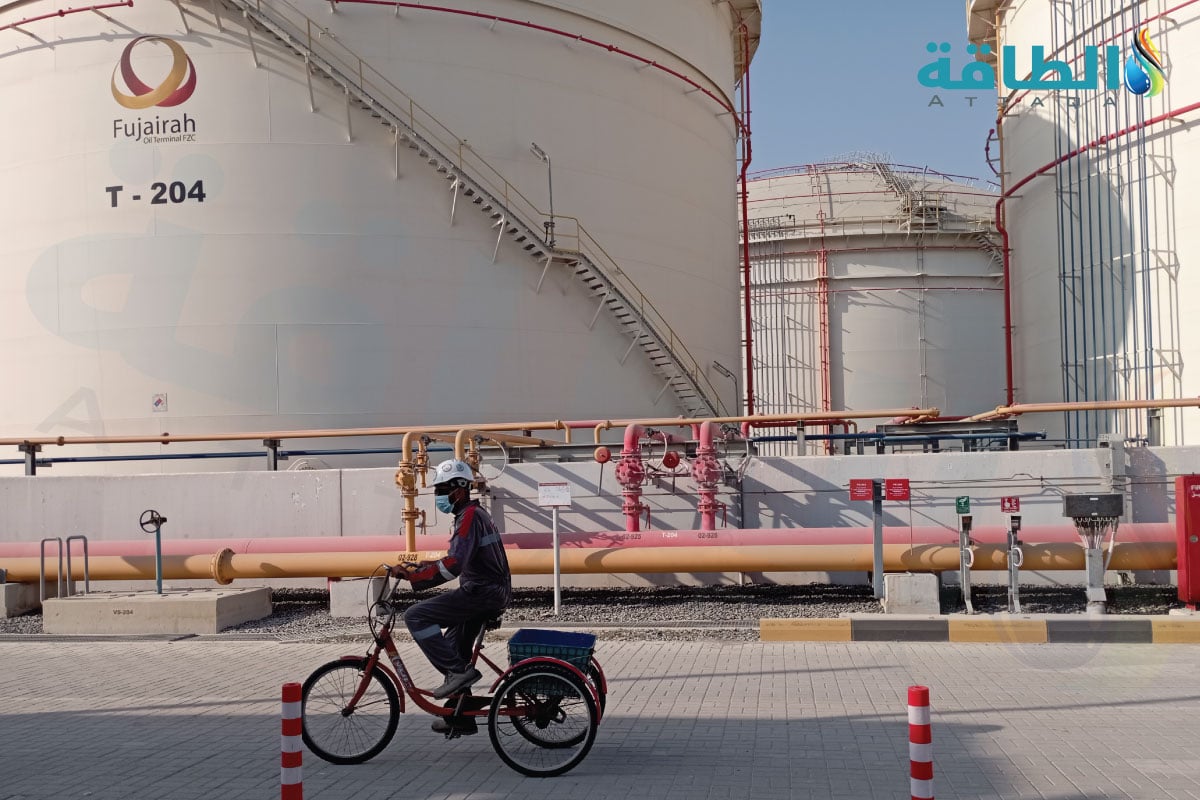 تخزين النفط في الفجيرة بدولة الإمارات