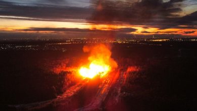 Photo of انفجار خط أنابيب روسي تابع لشركة غازبروم في مسقط رأس بوتين (صور وفيديو)