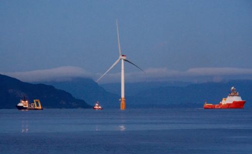 أحد مشروعات طاقة الرياح البحرية