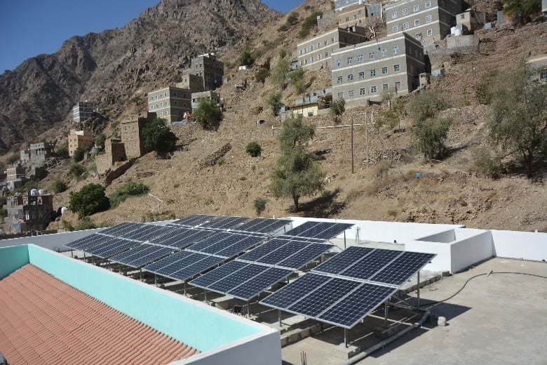 أحد مشروعات الطاقة الشمسية في اليمن - أرشيفية