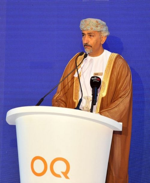 الرئيس التنفيذي لمجموعة أوكيو طلال بن حامد العوفي في افتتاح مصنع الأمونيا في صلالة