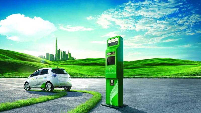 محطة لشحن السيارات الكهربائية في الإمارات