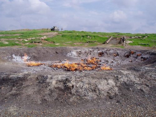 النار الأزلية في حقل بابا كركر في العراق