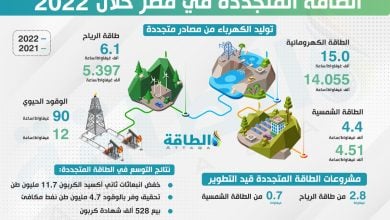Photo of أبرز أرقام الطاقة المتجددة في مصر خلال 2022 (إنفوغرافيك)