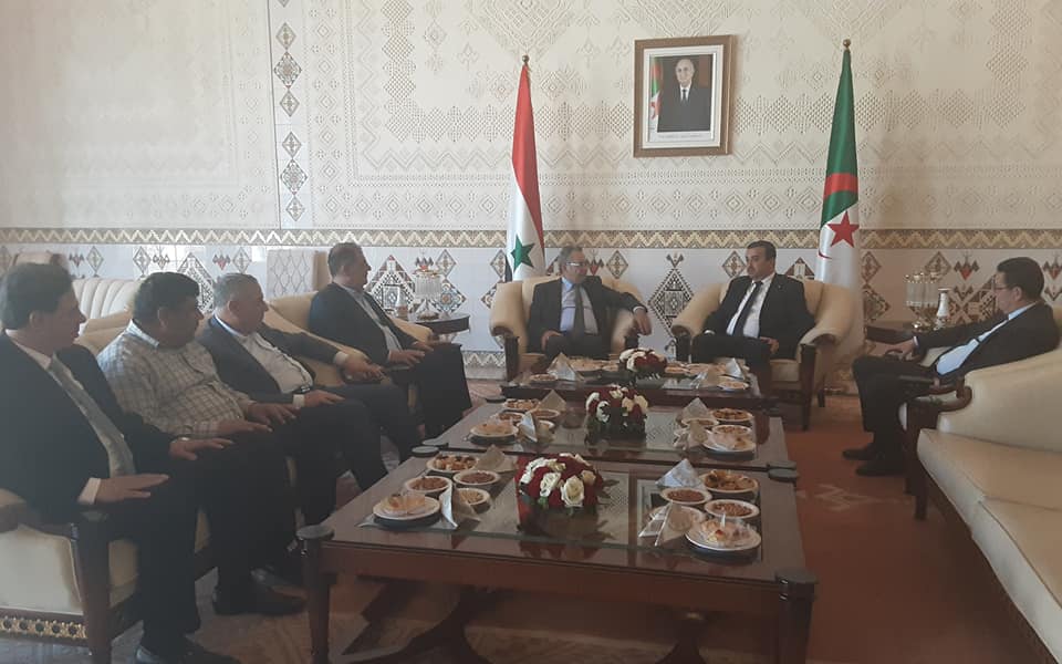 وزير النفط السوري خلال زيارته للجزائر