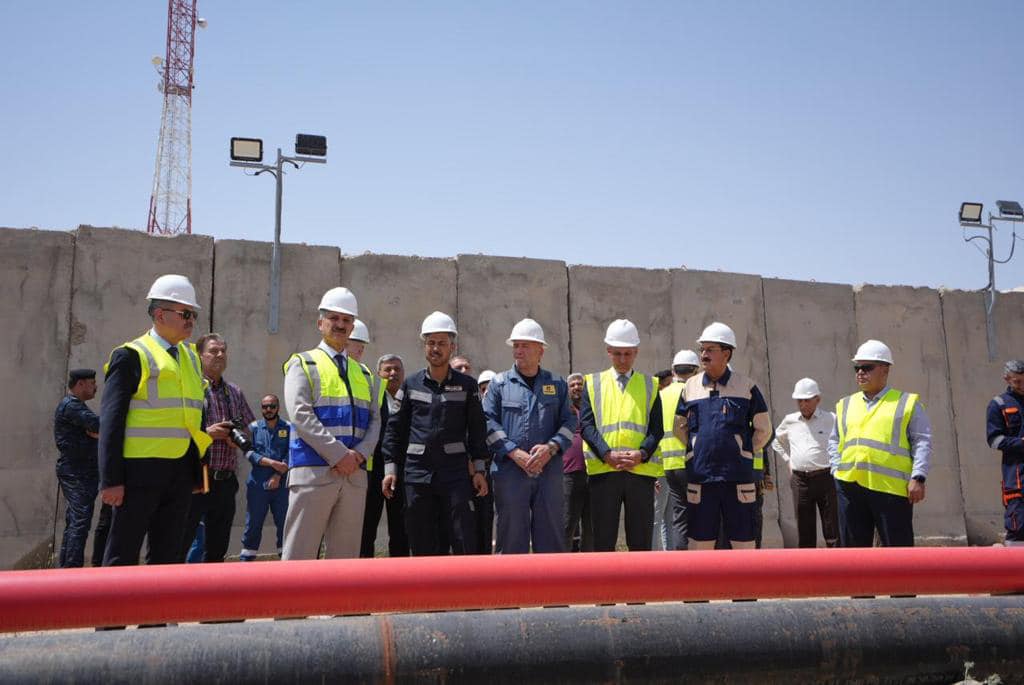 جانب من إطلاق عمليات إنتاج حقل القيارة النفطي بحضور وزير النفط العراقي