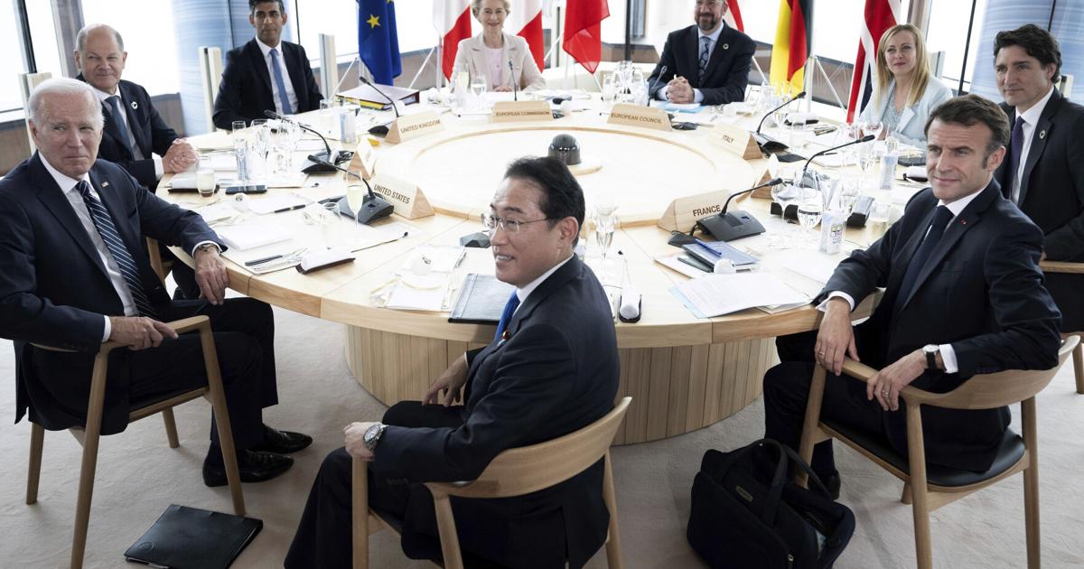 جانب من مناقشة دعم استثمارات الغاز في اجتماعات مجموعة الـ7 في اليابان
