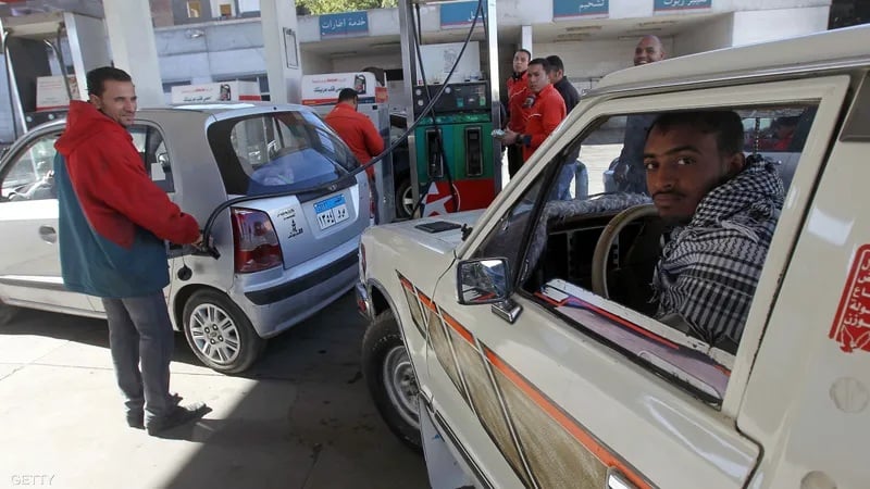 إحدى محطات بيع البنزين والسولار في مصر