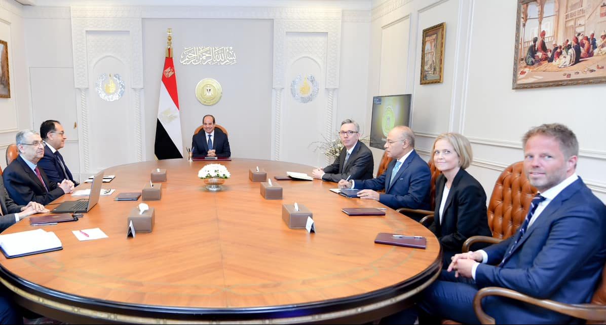 لقاء الرئيس المصري عبدالفتاح السيسي مع رئيس شركة سكاتك النرويجية