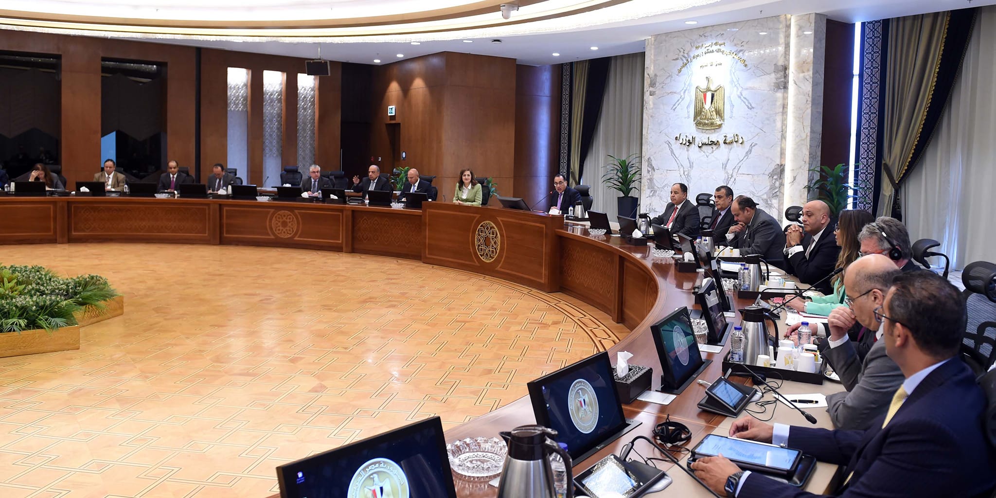 جانب من الاجتماع - الصورة من مجلس الوزراء المصري (5 يونيو 2023)