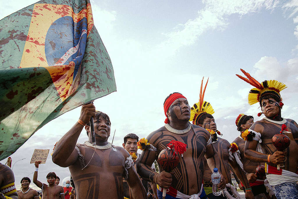 الشعوب الأصلية تعترض في البرازيل