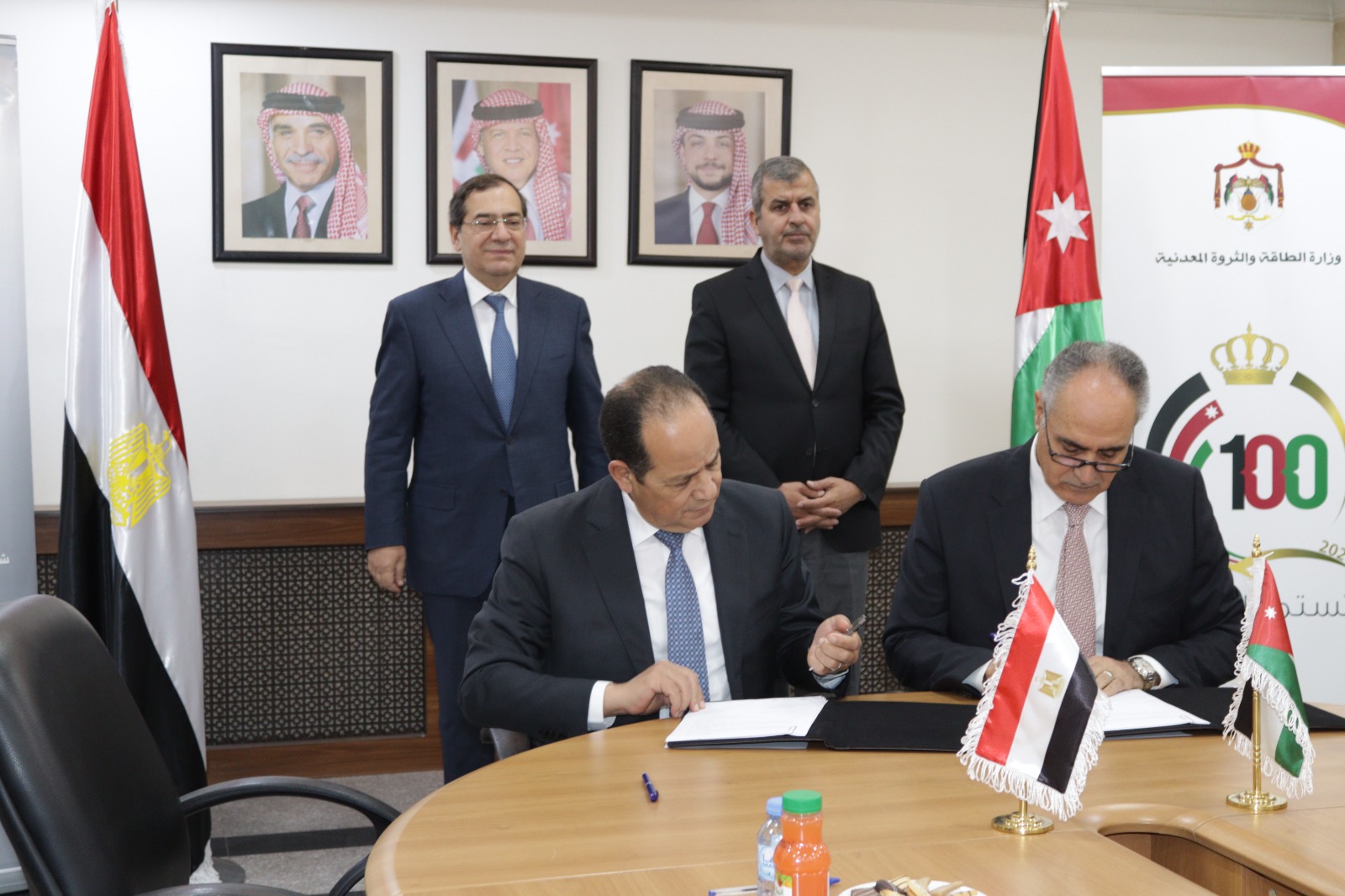 مراسم توقيع الاتفاق بين الأردن ومصر في مجال الغاز