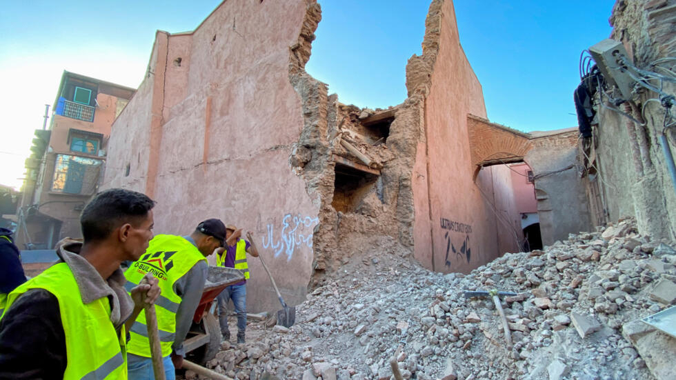 من آثار زلزال المغرب