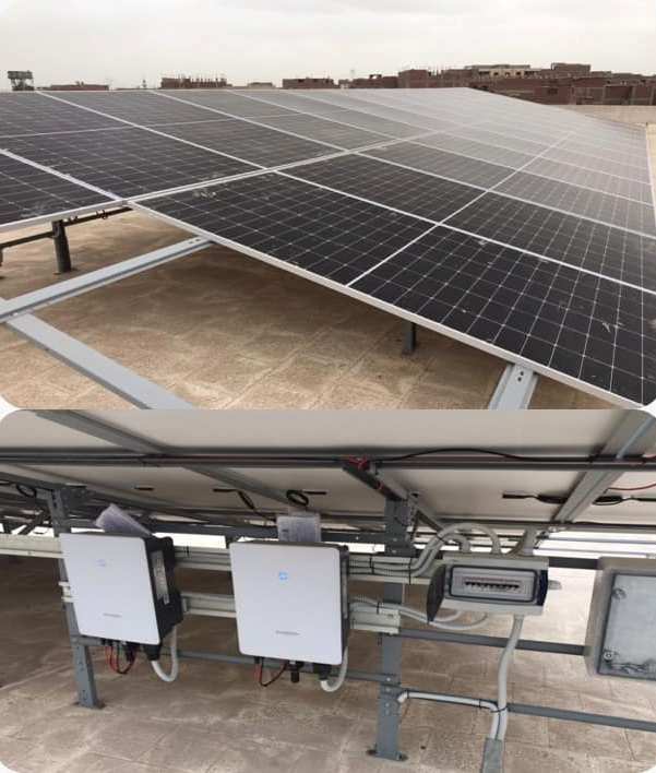 محطة طاقة شمسية في إحدى قرى "حياة كريمة"