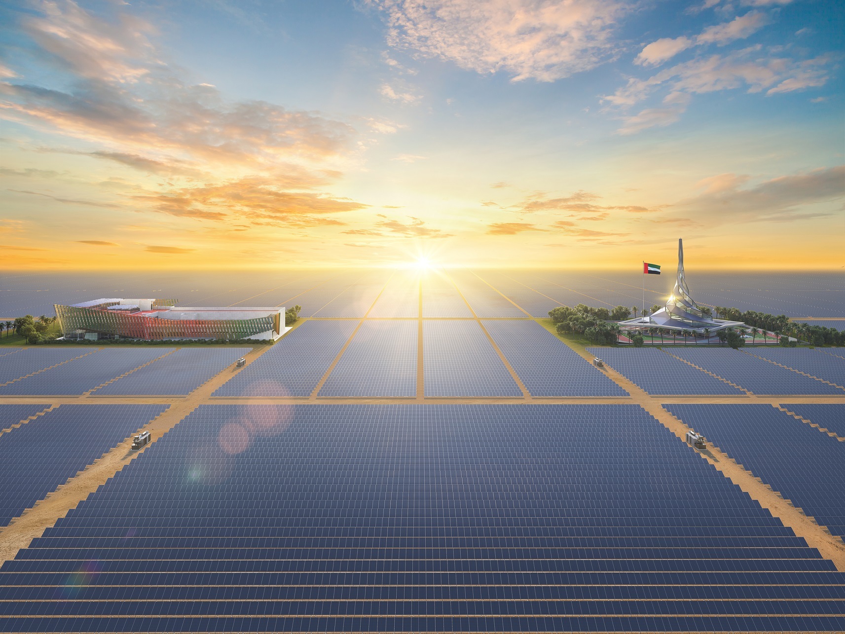 مجمع محمد بن راشد ’ل مكتوم للطاقة الشمسية في الإمارات