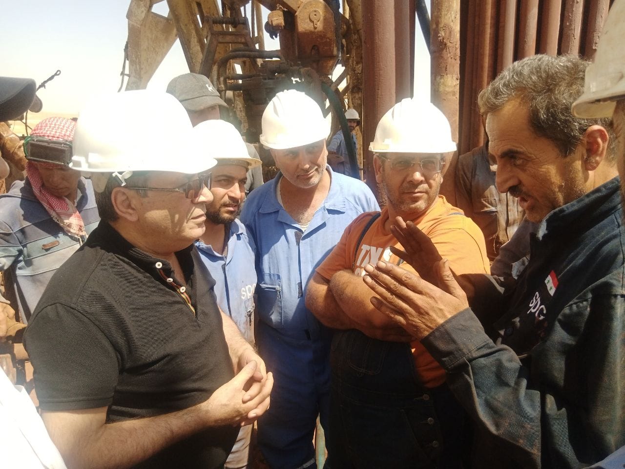 من مراسم تشغيل بئر المهر 5 لدعم إنتاج الغاز في سوريا