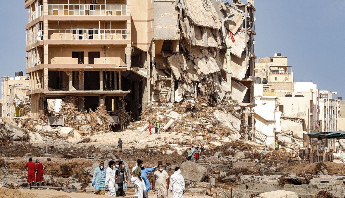 الدمار في مدينة درنة الليبية جراء الإعصار دانيال
