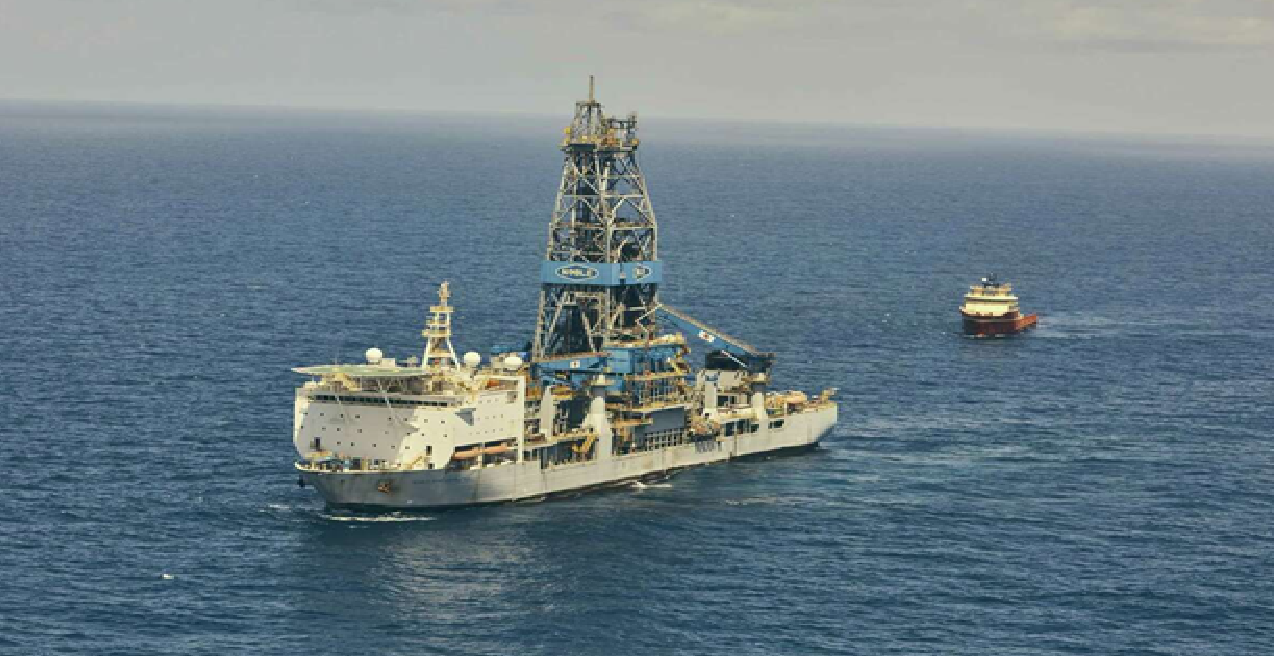 سفينة الحفر نوبل بوب دوغلاس التي تديرها شركة إكسون موبيل في المنطقة البحرية لغايانا