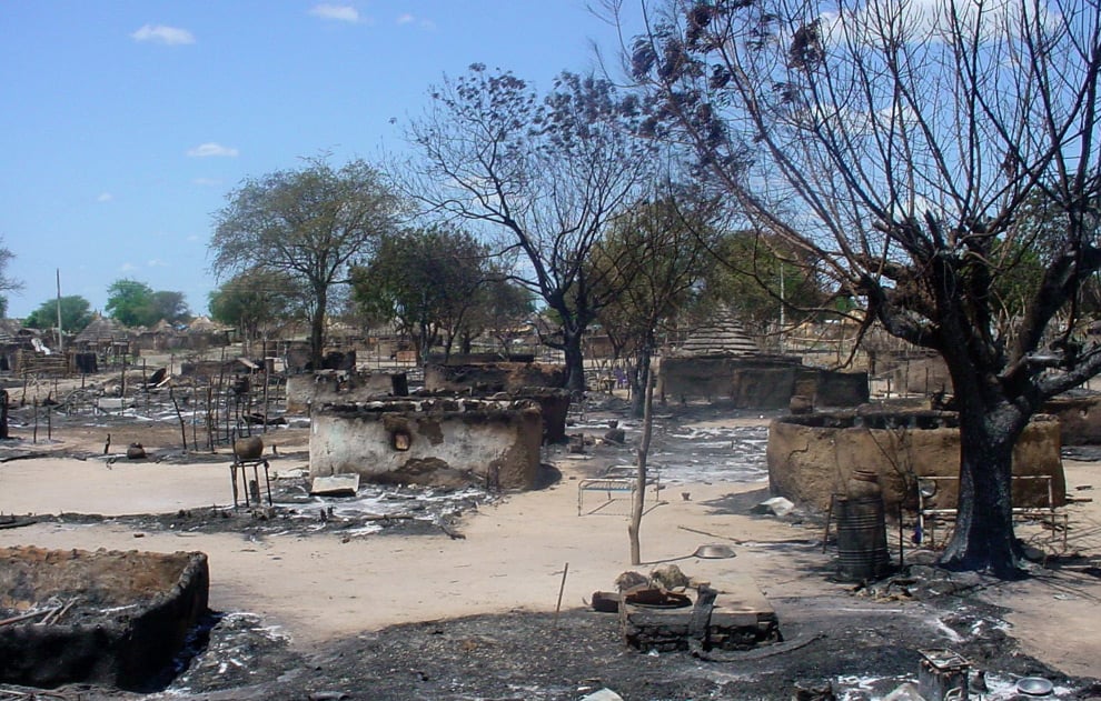 جانب من الدمار البيئي الذي خلفه الصراع في دارفور بالسودان