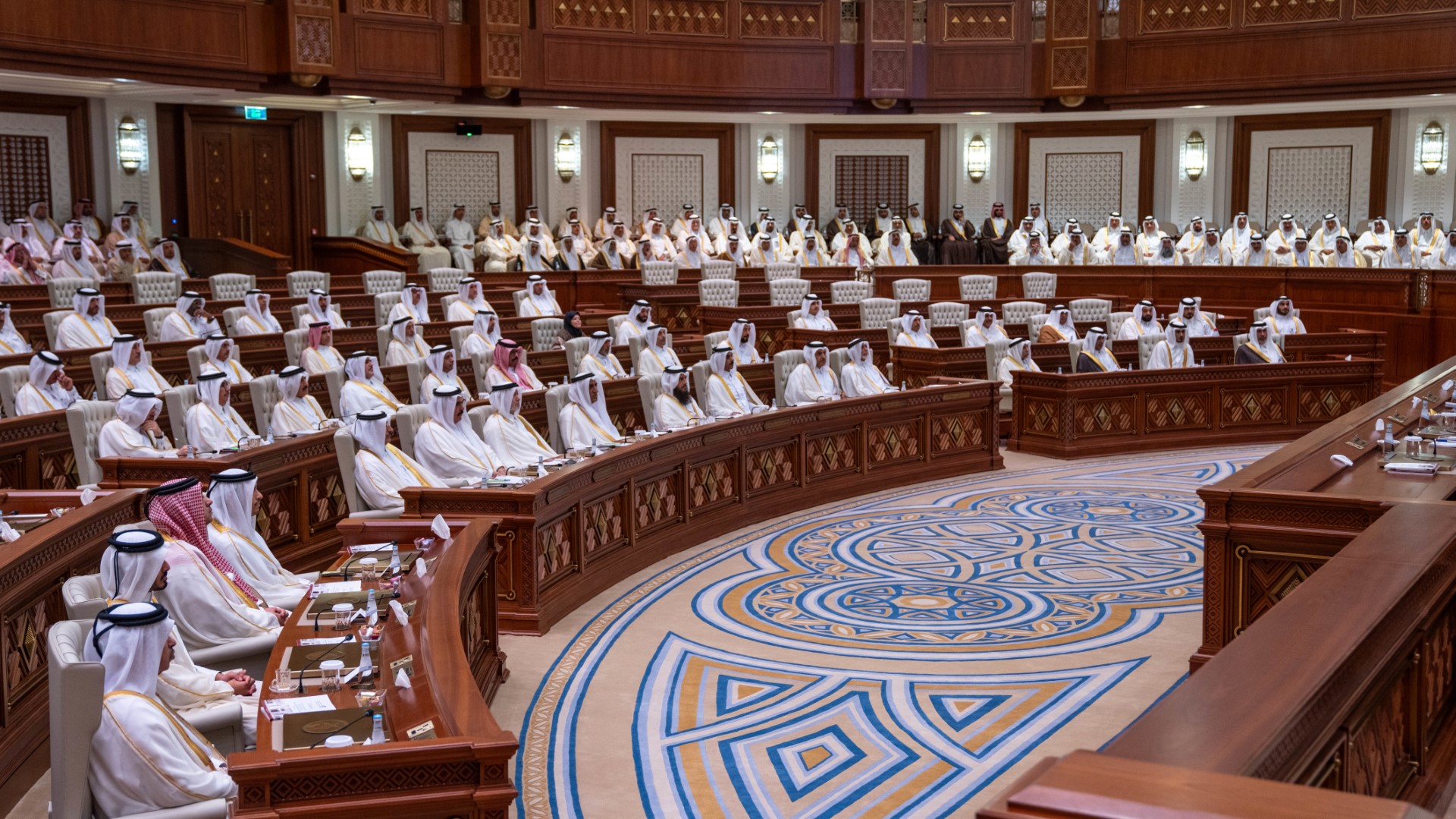 جانب من كلمة أمير قطر خلال افتتاح الدورة العادية لمجلس الشورى القطري – الصورة من قانا (24 أكتوبر 2023)