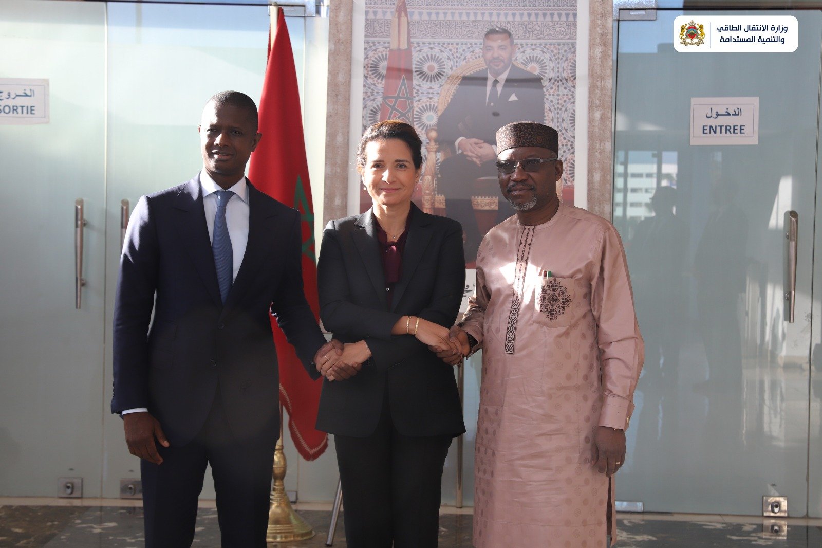 جانب من لقاء وزراء المغرب ونيجيريا والسنغال