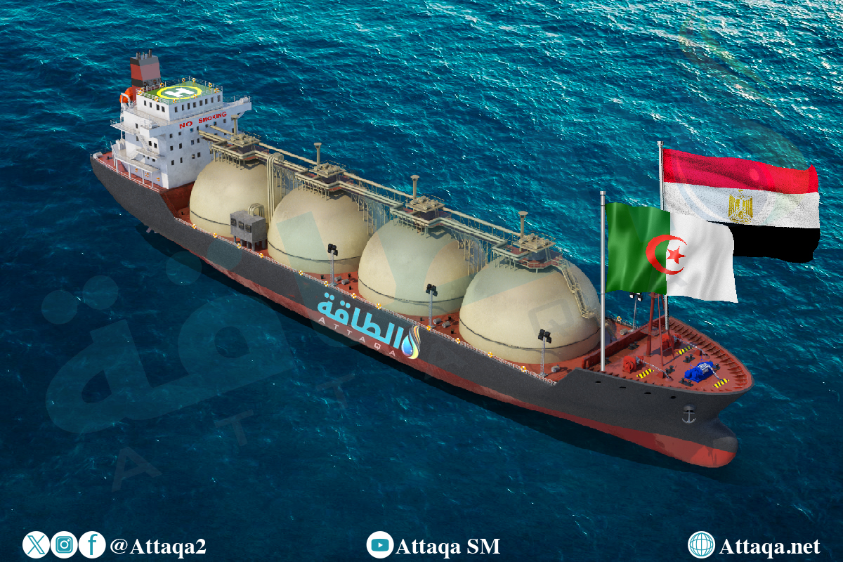 صادرات الغاز المسال الجزائرية والمصرية في يناير 2024