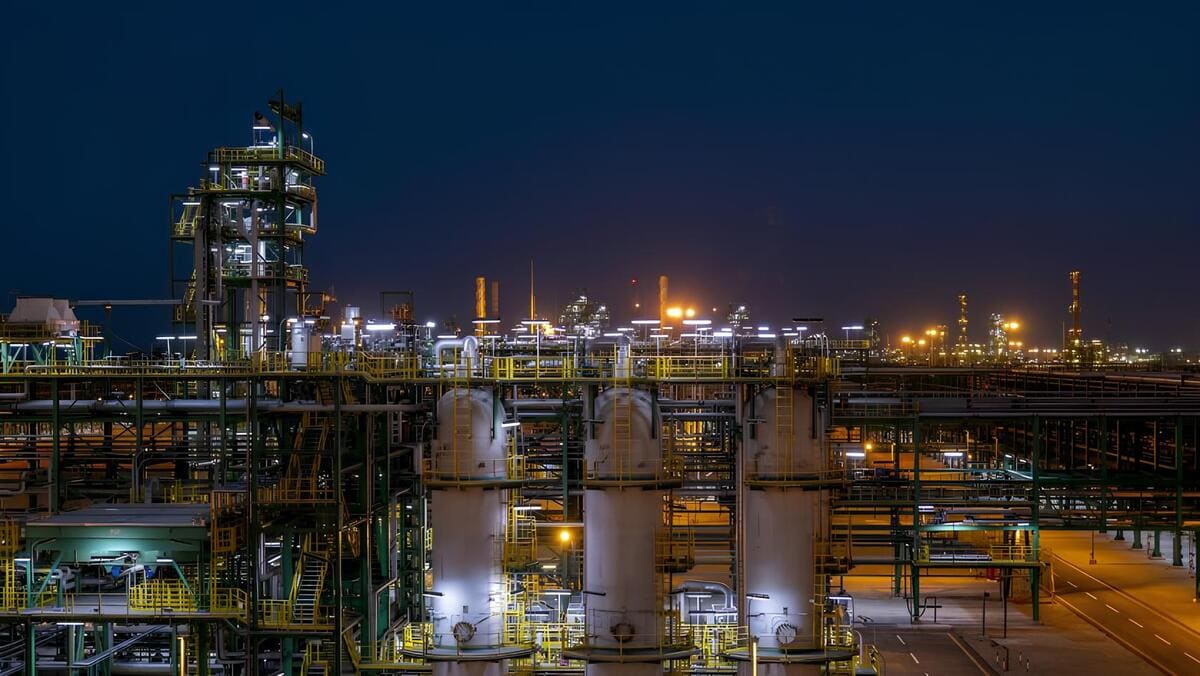 محطة معالجة الغاز بحقل ظهر - الصورة من موقع إيني