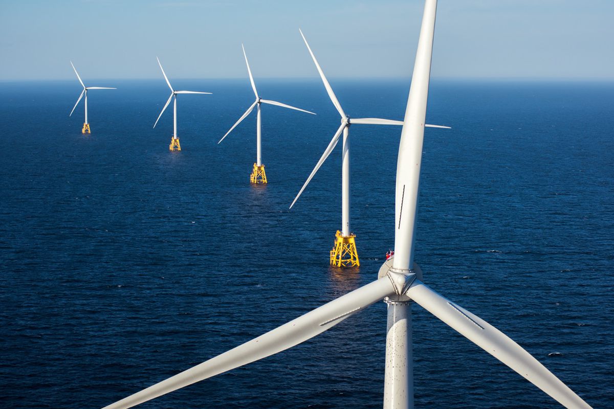 أحد مشروعات طاقة الرياح البحرية في أميركا