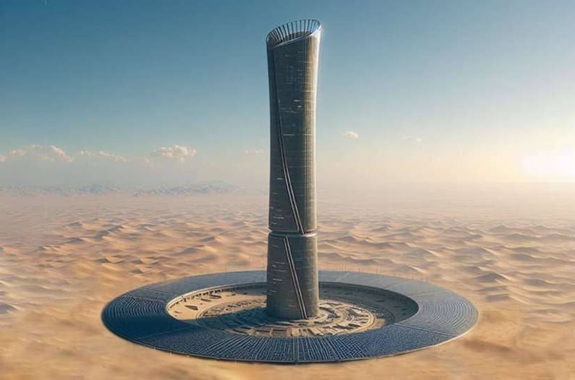 تصور لبناء برج شمسي مزدوج