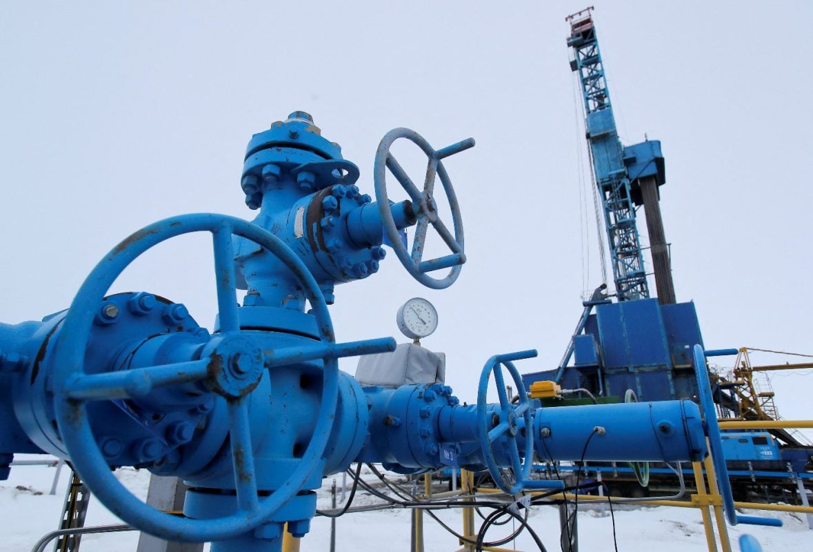 منشأة لمعالجة الغاز تديرها شركة غازبروم الروسية في شبه جزيرة يامال بالقطب الشمالي
