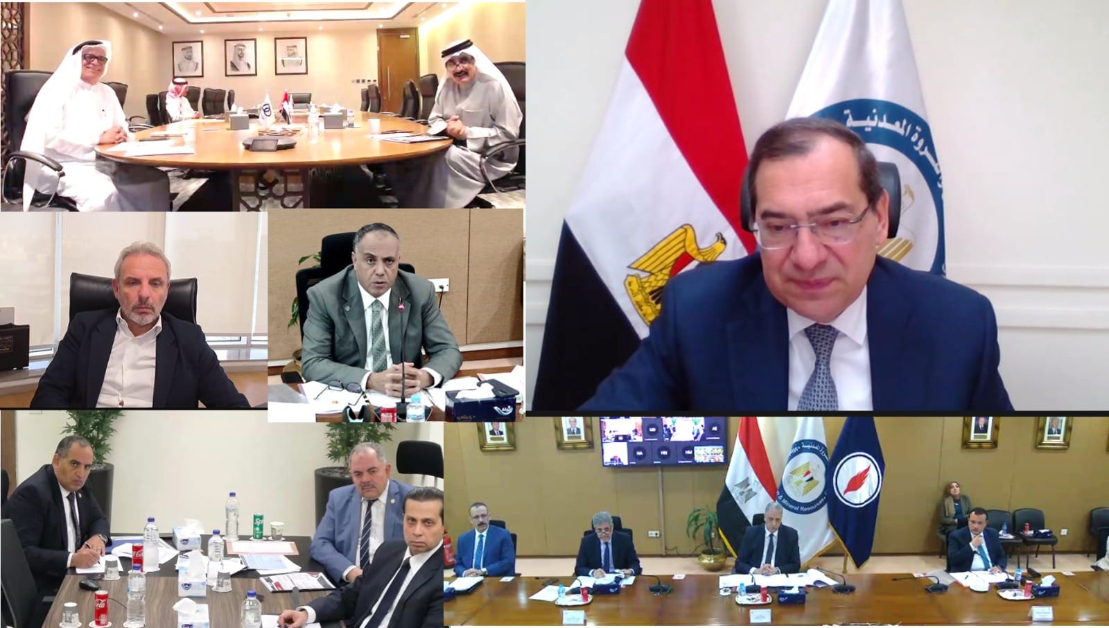 جانب من اجتماع وزير البترول المصري مع شركات قطاع النفط