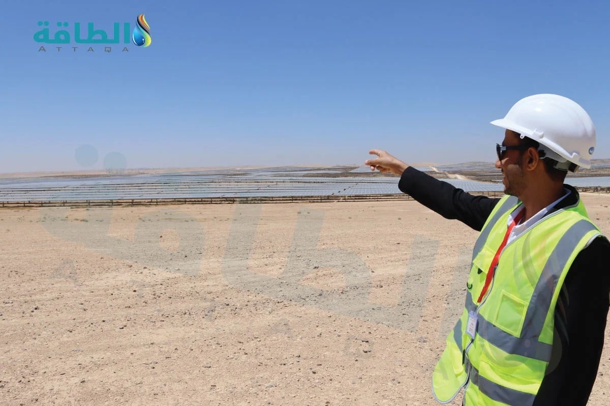 جانب من جولة منصة الطاقة في محطة بينونة للطاقة الشمسية في الأردن (14 أغسطس 2023)